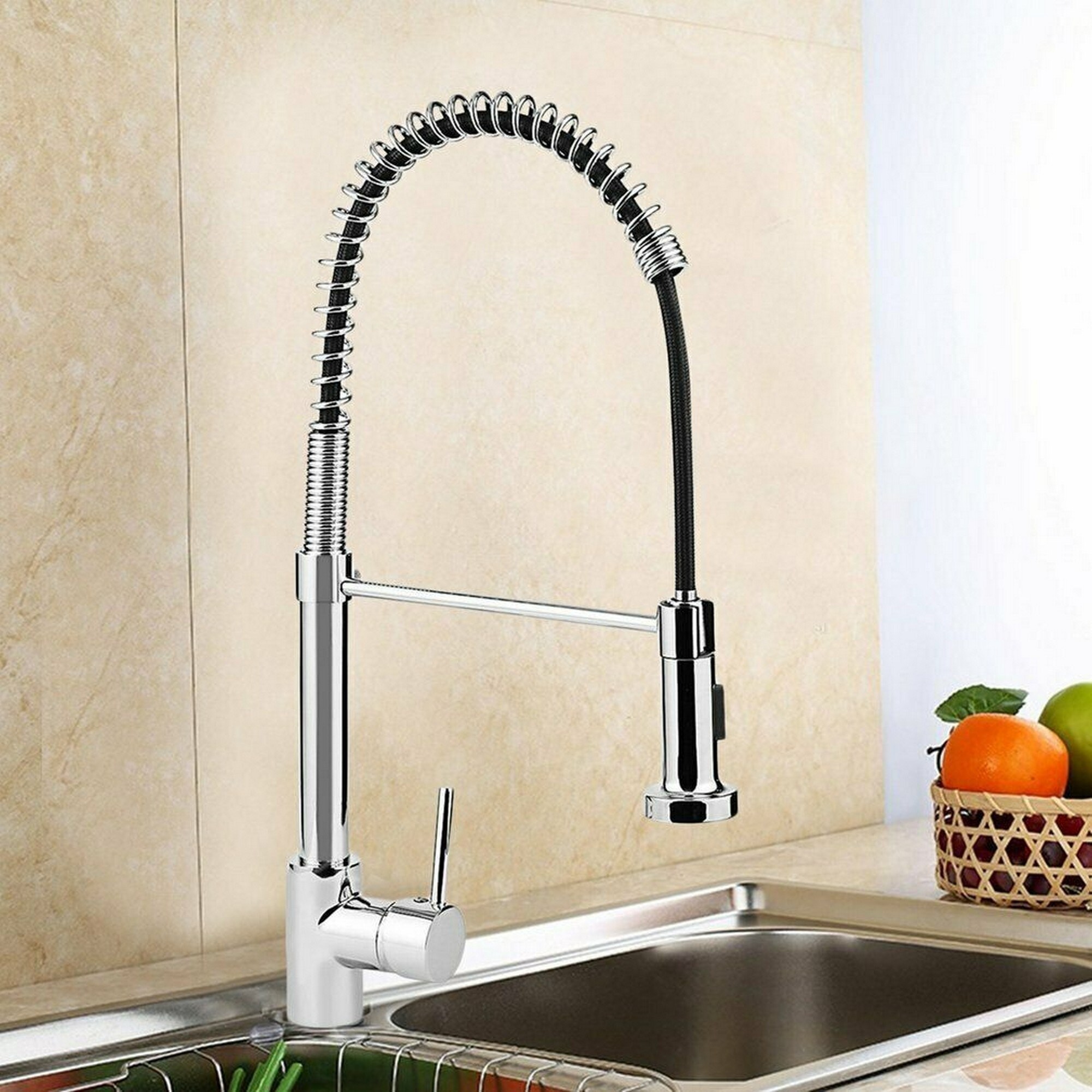 Shop Highlanderhome Modern Kitchen Faucet Single Head Chrome Finished Singlehead Chrome Overstock 31099239