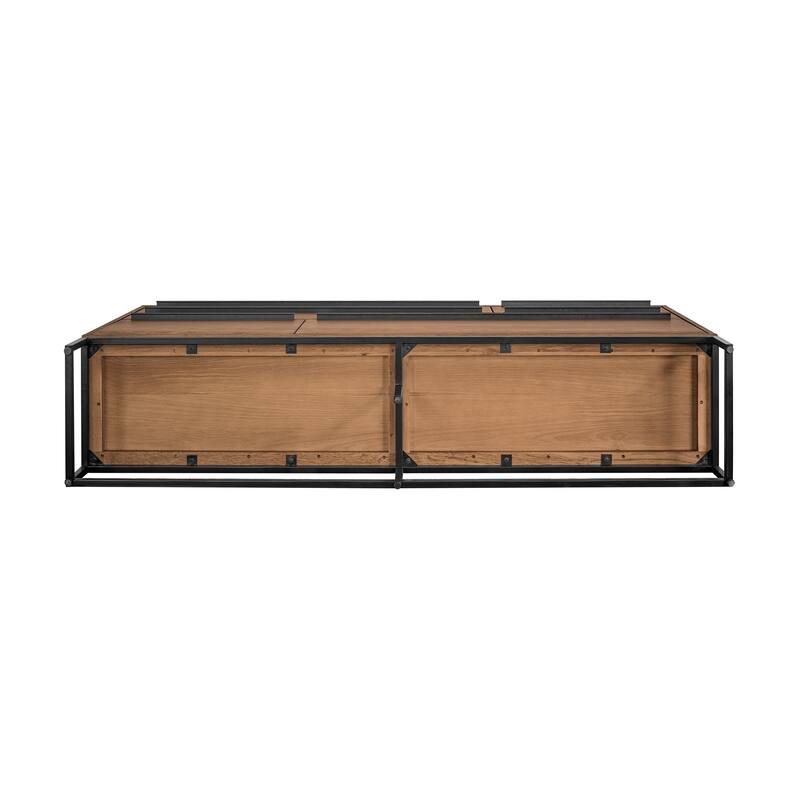 Nevada Rustic Oak Wood Sideboard