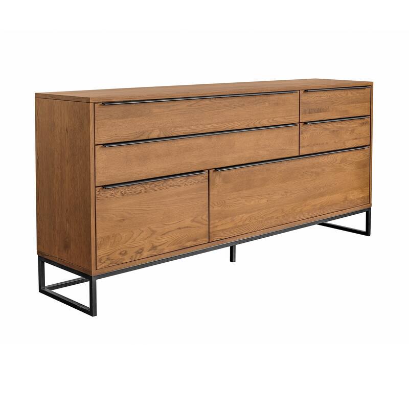 Nevada Rustic Oak Wood Sideboard