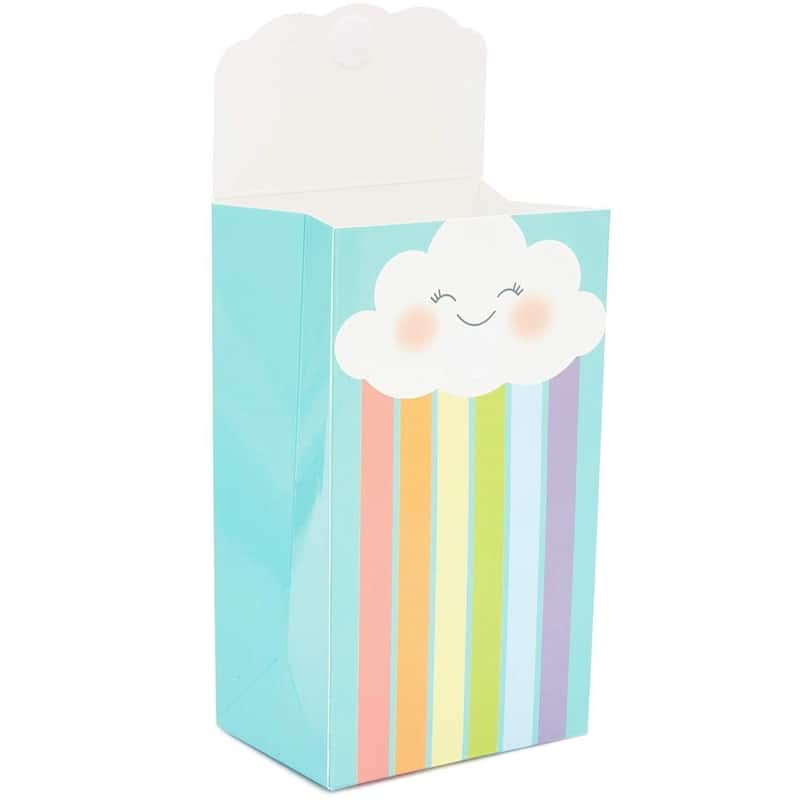 Blue Panda 24 Pack Rainbow Goodie Bags with Stickers for Birthday Party Favors, 6.5x4x3"