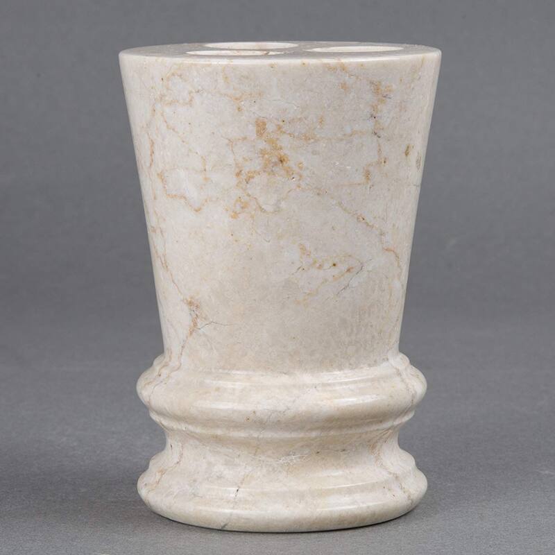 Creative Home Francesca Colleciton Champagne Marble Toothbrush Holder, Tooth Brush Holder - Beige