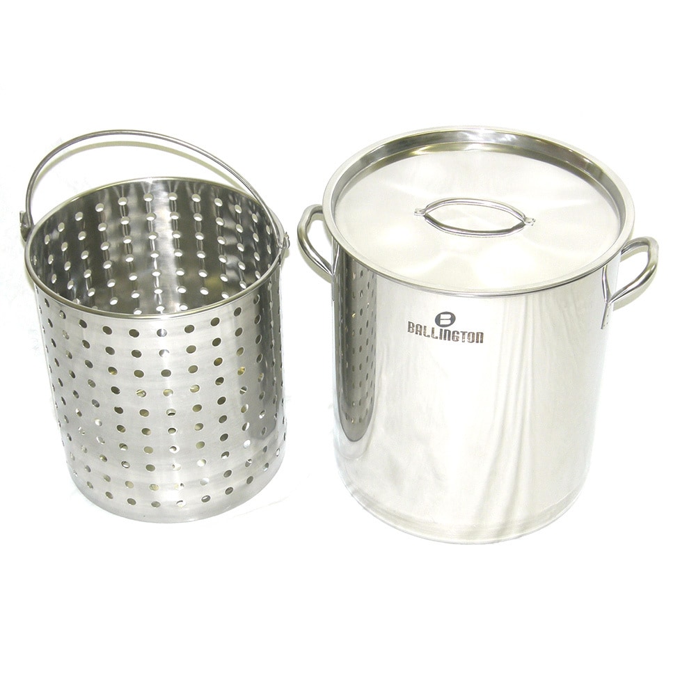 Bayou Classic 62-Quart Stainless Steel Stock Pot and Basket in the Cooking  Pots department at