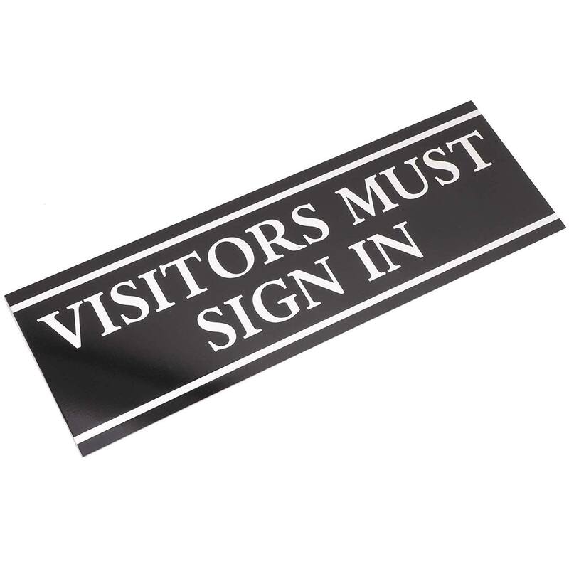 Juvale 6Pcs Visitors Must Sign in Office Self-Adhesive Signs 9