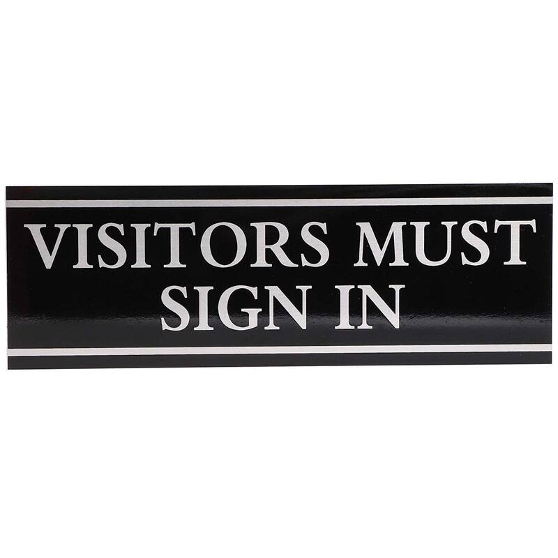 Juvale 6Pcs Visitors Must Sign in Office Self-Adhesive Signs 9