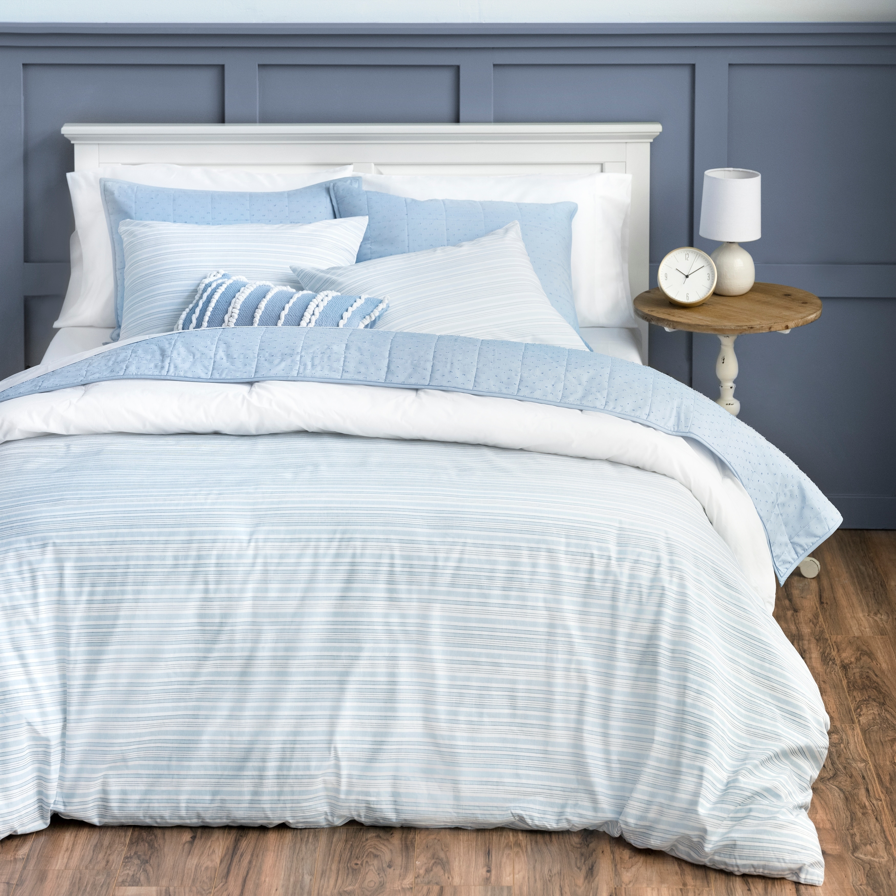 martha stewart homestead stripe duvet set