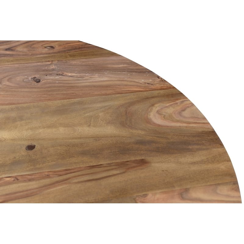 ROOT Sheesham Wood Round Dining Table - 51"