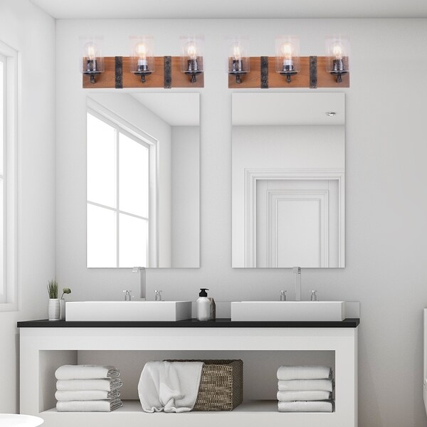 farmhouse light fixtures for bathroom