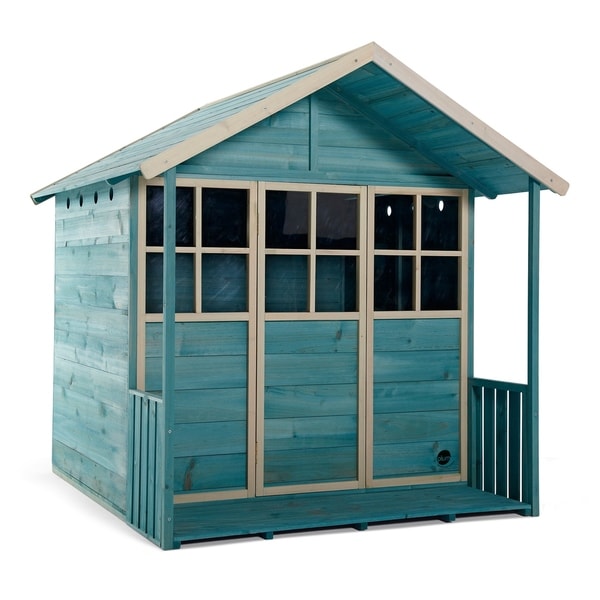 plum wooden playhouse