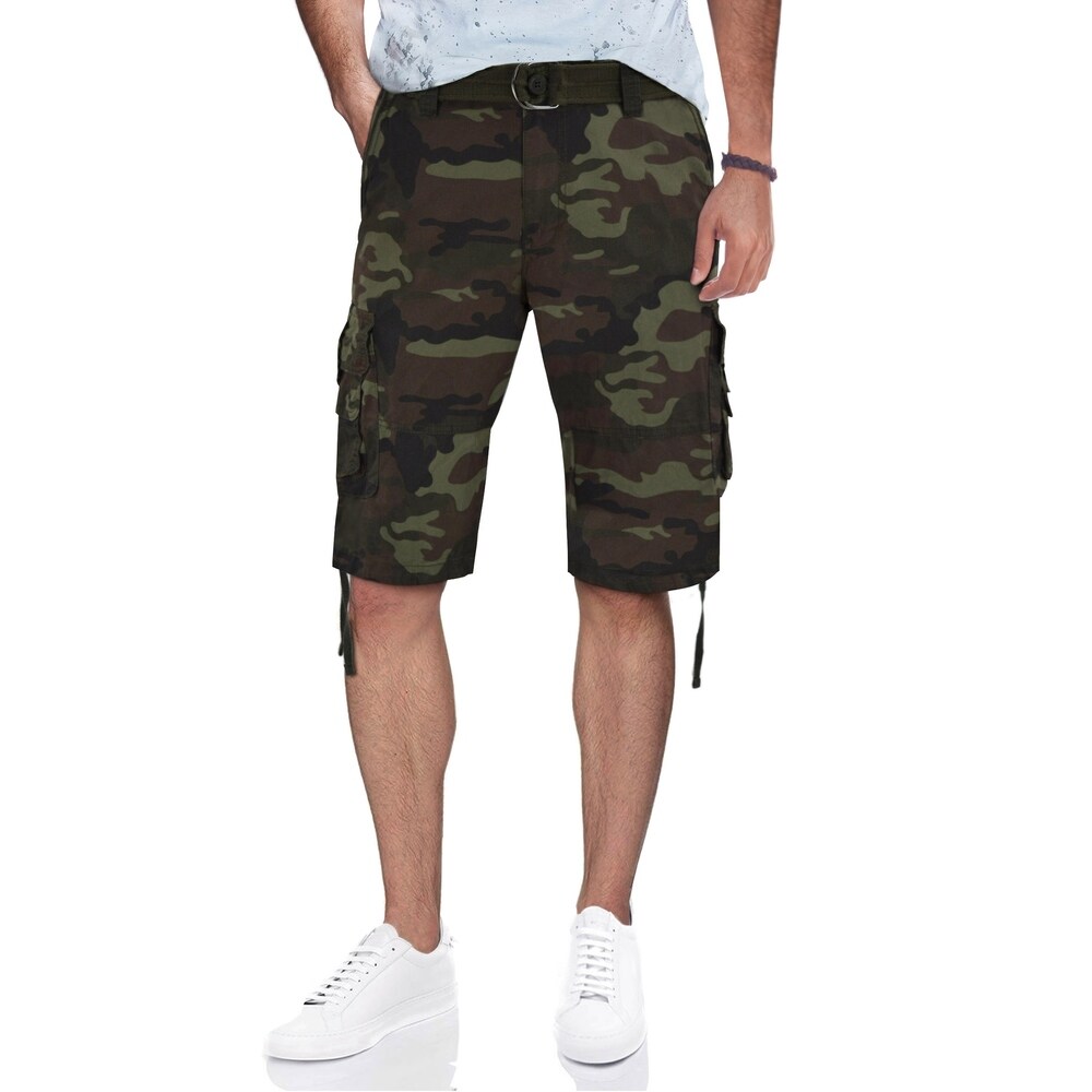 mens relaxed fit cargo shorts