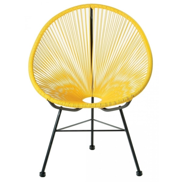 yellow wire chair