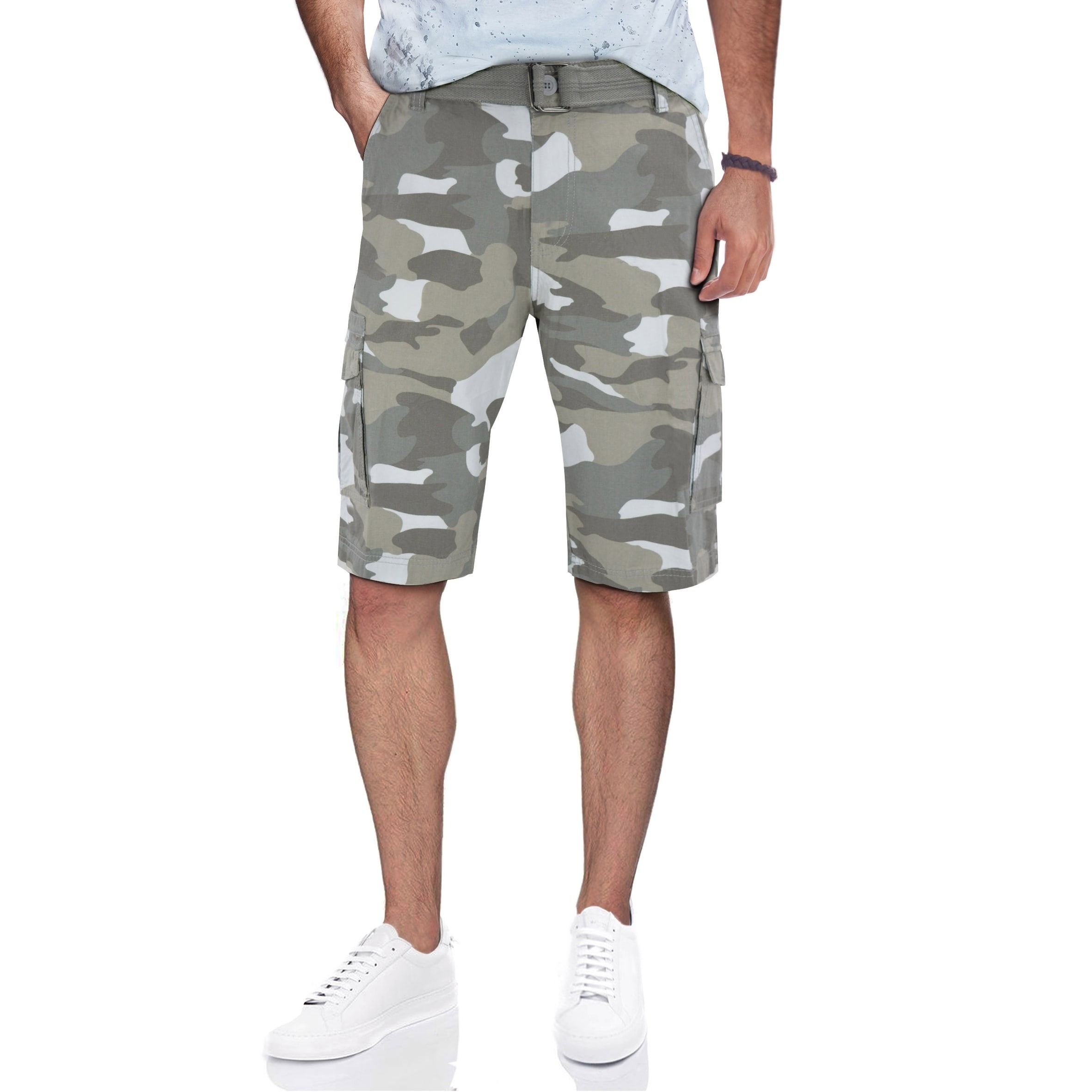 mens cargo shorts with snap pockets