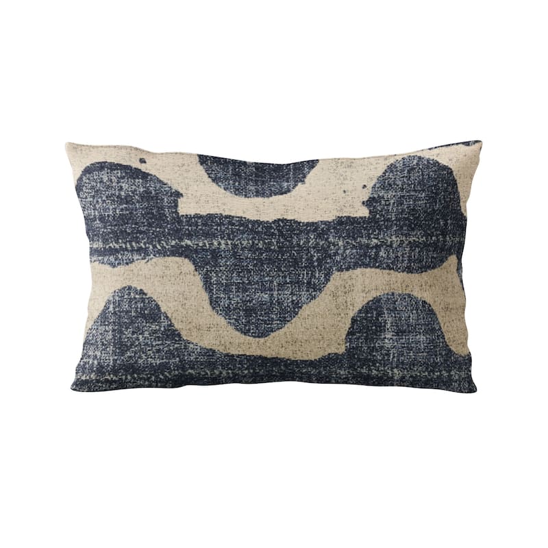 Plutus Blue Shore Stripe Luxury Throw Pillow
