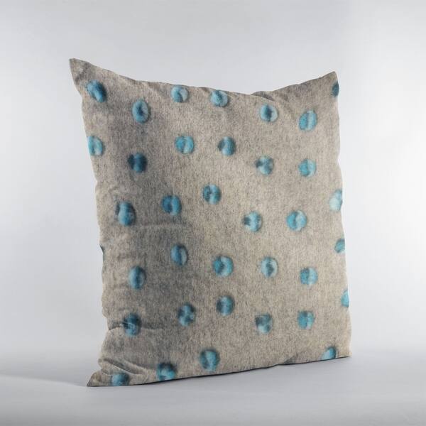 Plutus Blue Wool Dot Luxury Throw Pillow Overstock 31104311