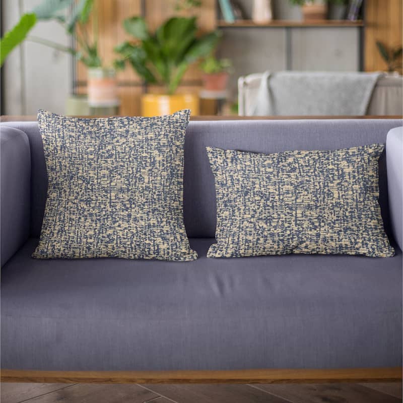 Plutus Blue Dotted Luxury Throw Pillow