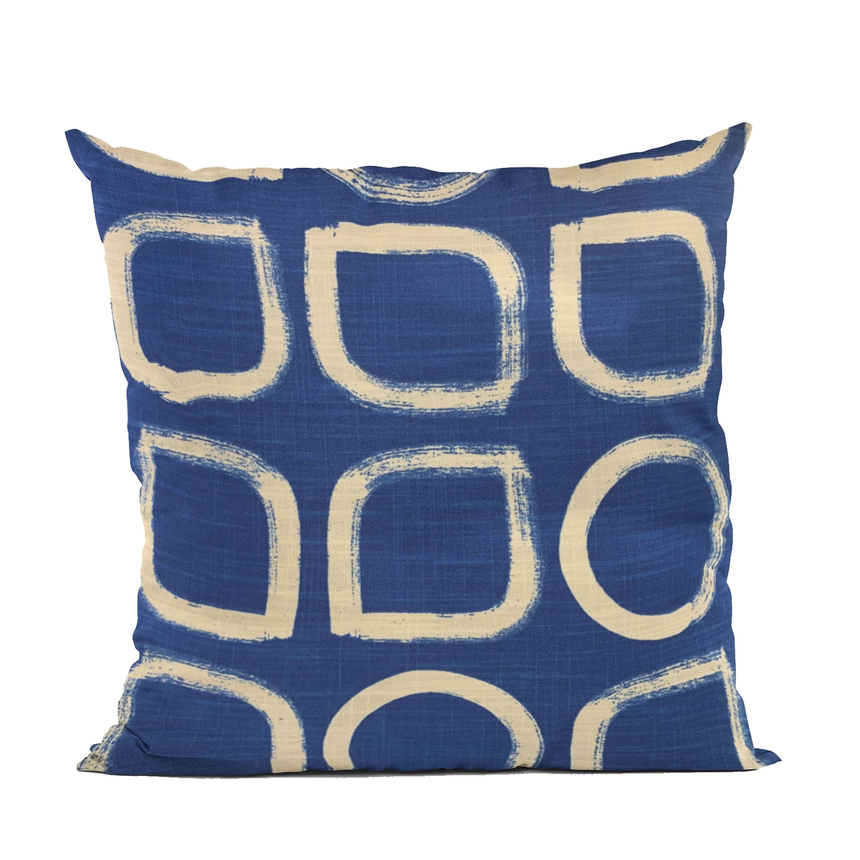 Plutus Blue Block Dot Luxury Throw Pillow Bed Bath & Beyond 31104368
