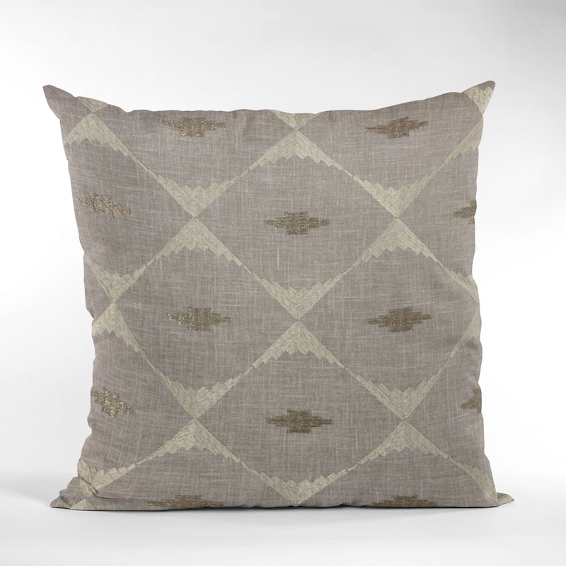 Plutus Gray Cubes Diamond Luxury Throw Pillow