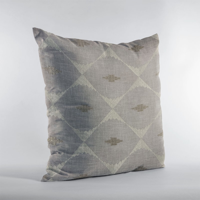 Plutus Gray Cubes Diamond Luxury Throw Pillow