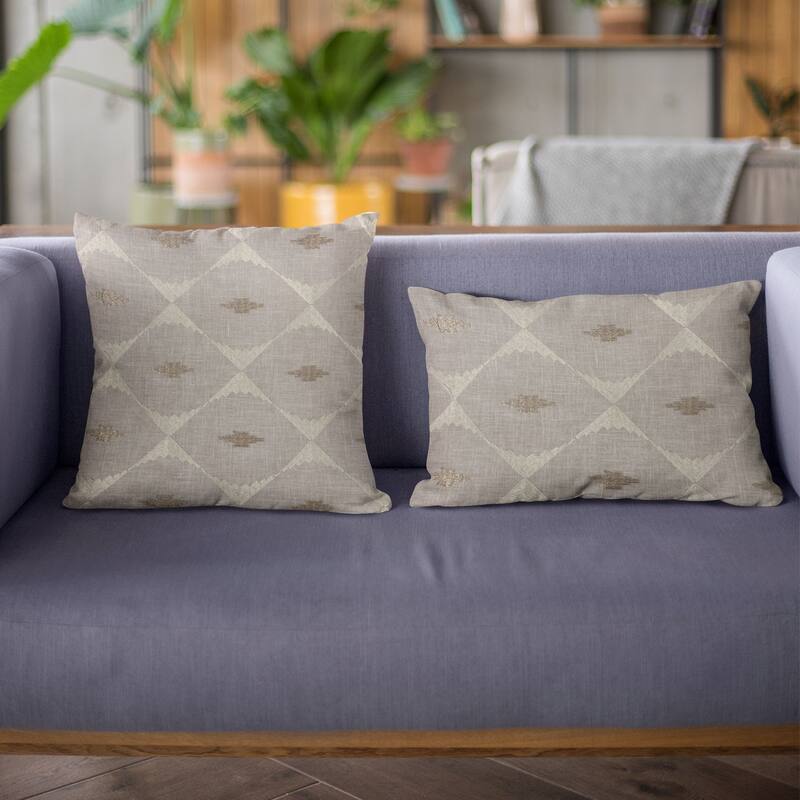Plutus Gray Cubes Diamond Luxury Throw Pillow