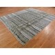 preview thumbnail 4 of 10, Shahbanu Rugs Gray Fine jacquard Hand-Loomed Modern Wool and Silk Oriental Rug (9'2" x 11'8") - 9'2" x 11'8"