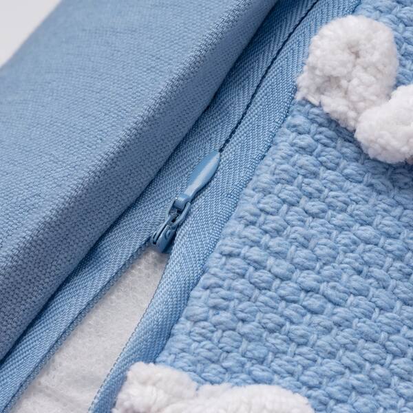 Martha Stewart Bryce Chenille Dec Pillow Cover (Powder Blue) - Powder Blue  - Bed Bath & Beyond - 31106154