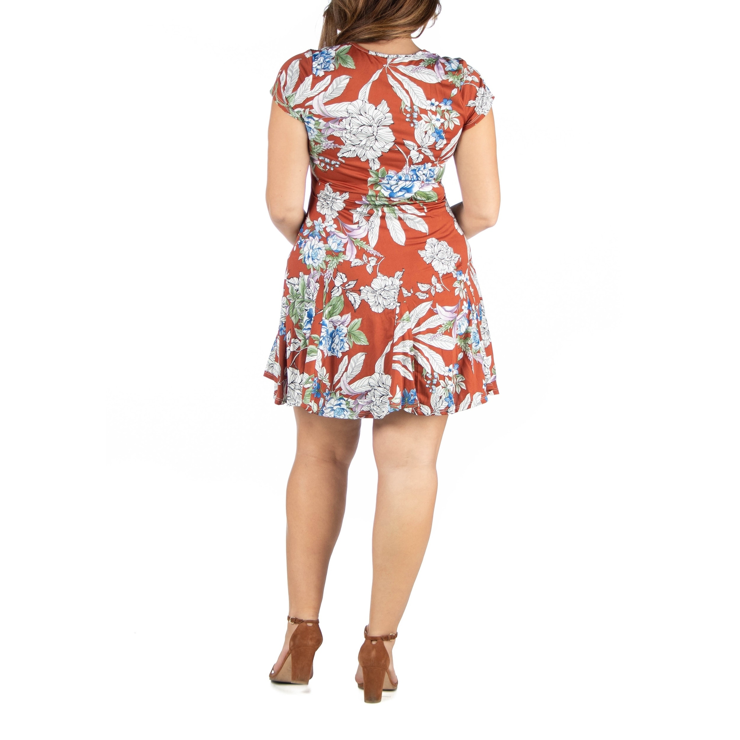 floral shirt dress plus size