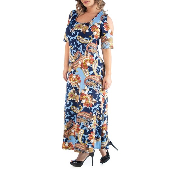 plus size paisley maxi dress