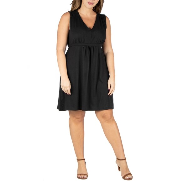plus size little black dress empire waist
