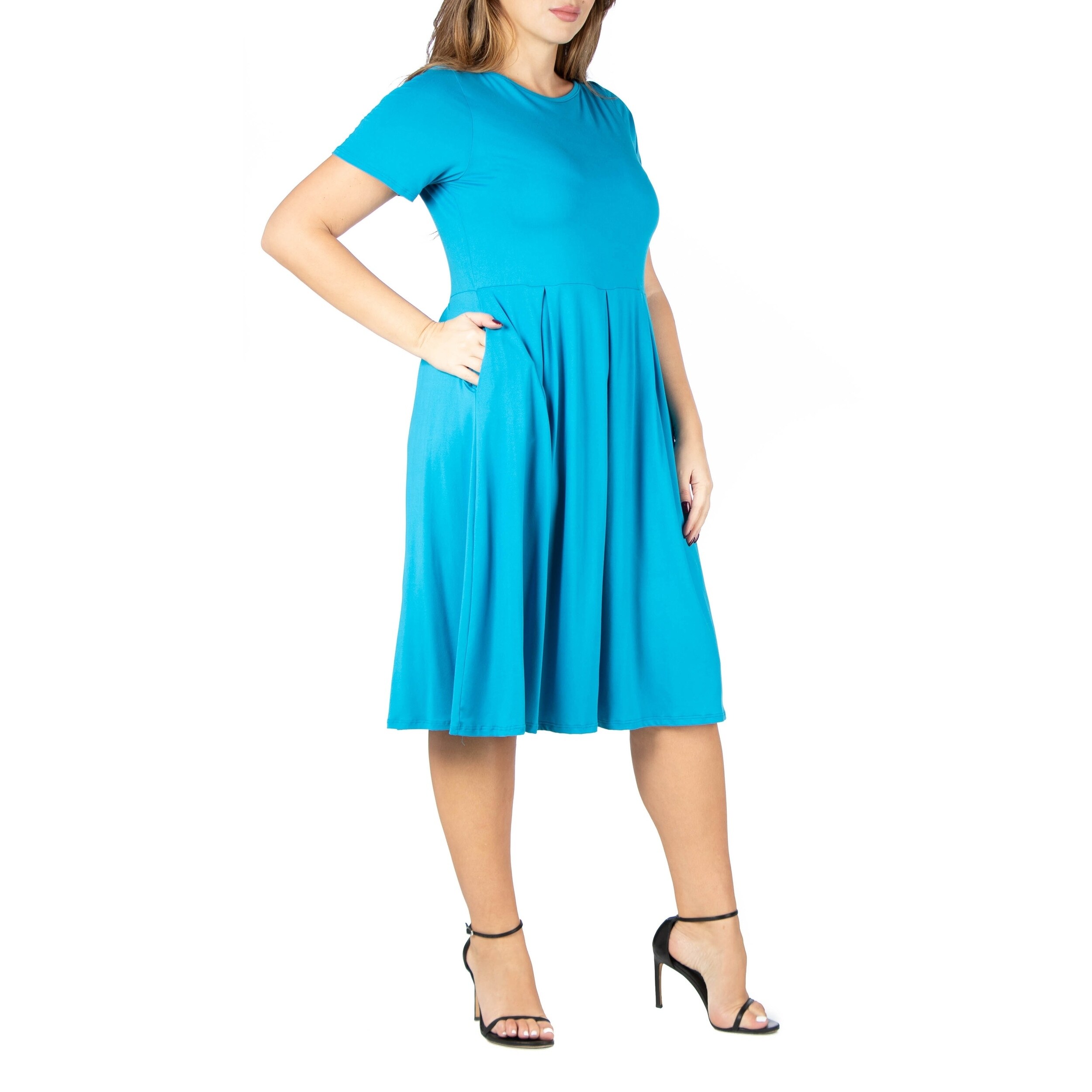 plus size skater dress with pockets