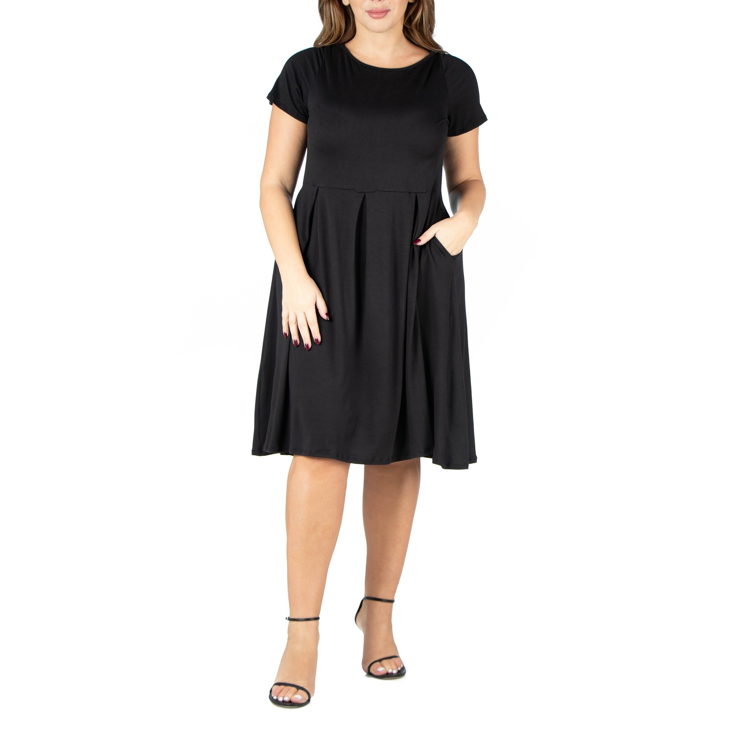 plus size skater dress with pockets