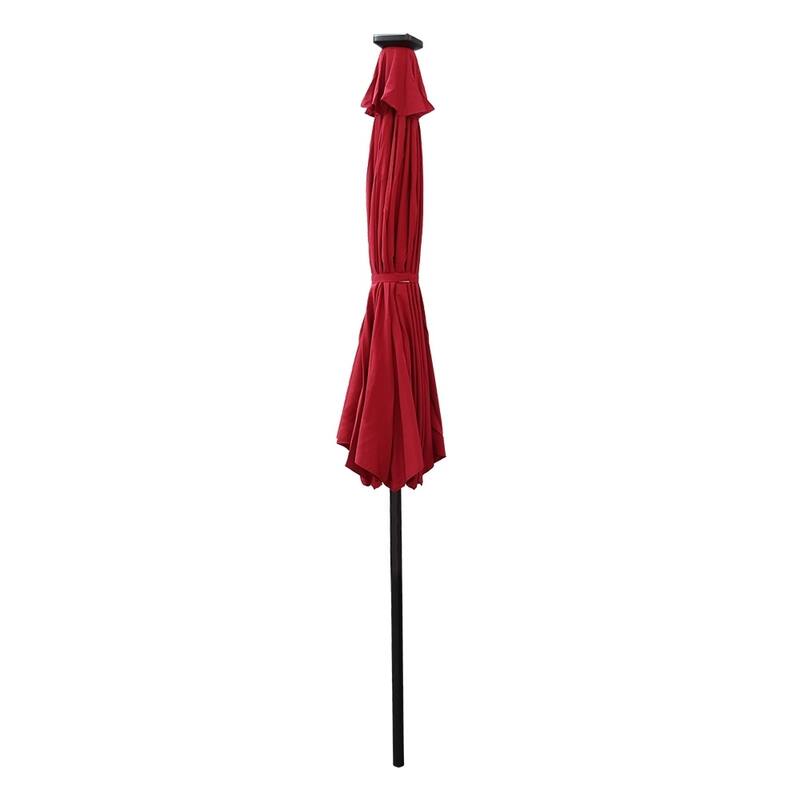 Maypex Solar Market Umbrella with Bluetooth Speakers - Red