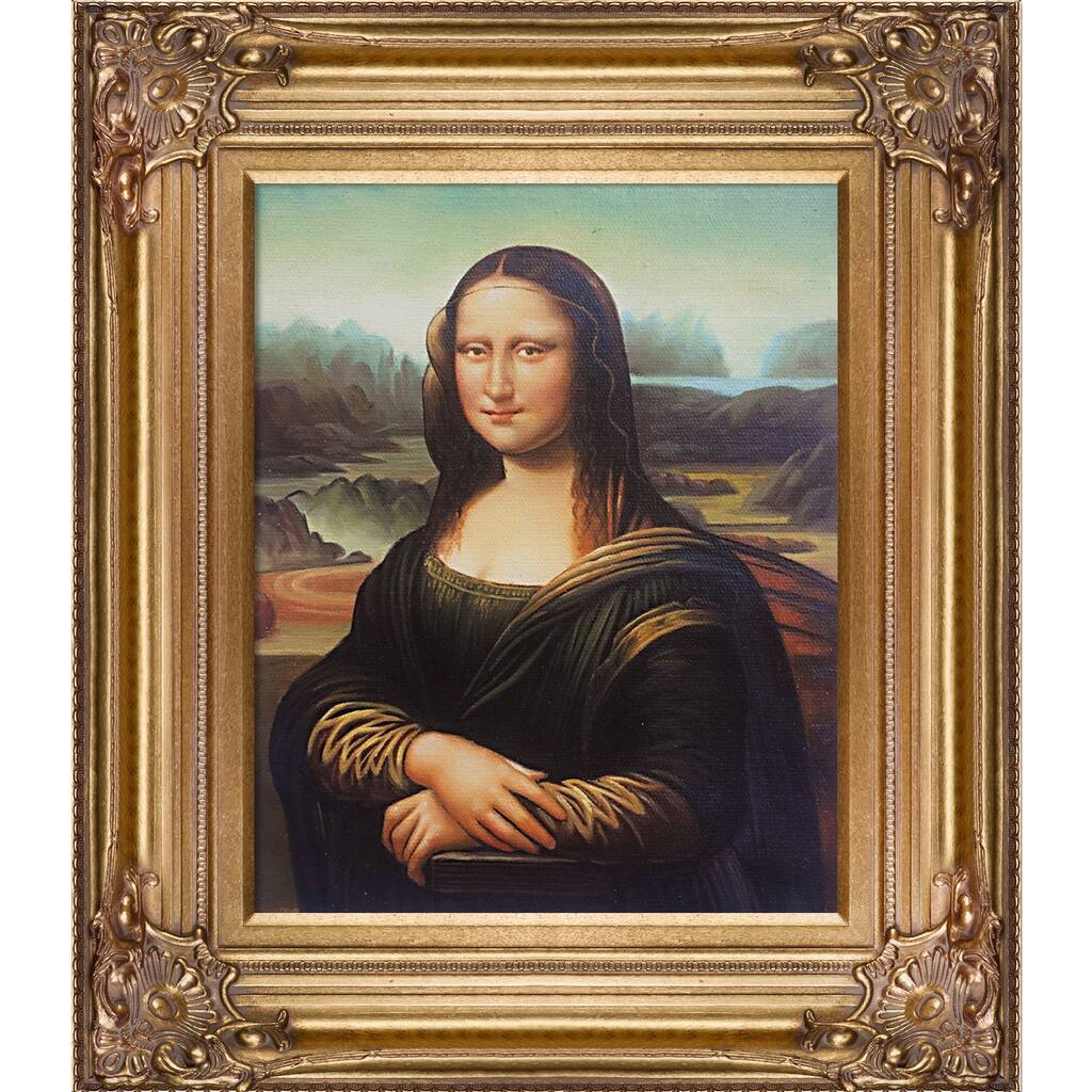 La Pastiche Mona Lisa with Renaissance Bronze Frame, 18" x 20"