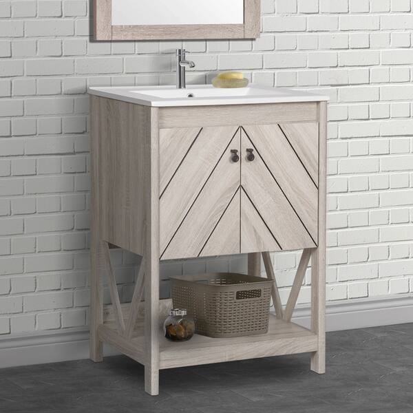 Shop 24 Inch Farmhouse Bathroom Vanity Set Overstock 31107891