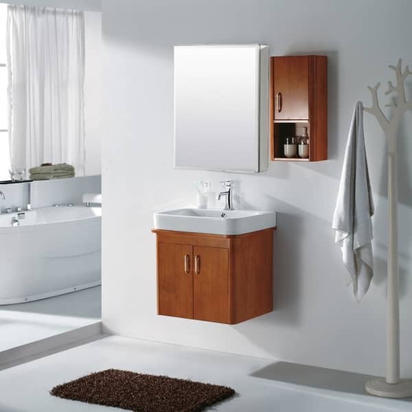 Modern 24 Inch Wall Mounted Bathroom Medicine Cabinet With Mirror Fastfurnishings Com