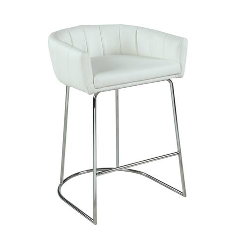 Somette Denzell Contemporary Channel Back Counter Stool - Counter Stool - Counter Stool