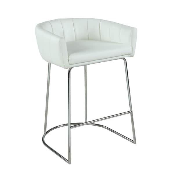 slide 1 of 6, Somette Denzell Contemporary Channel Back Counter Stool - Counter Stool - Counter Stool