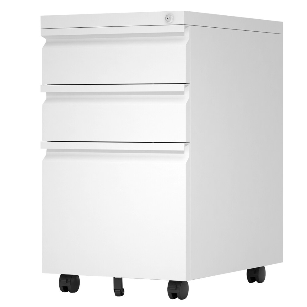 Merax 3 Drawer File Cabinet Mobile Metal Pedestal Filing Cabinets With Lock Key 5 Rolling Casters Fully Assembled Home Office File Cabinets Home Kitchen Ohmychalk Com