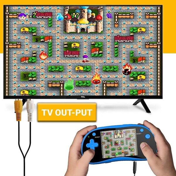 IQ Toys Handheld Portable Digital Screen 220 Preloaded Games, 3