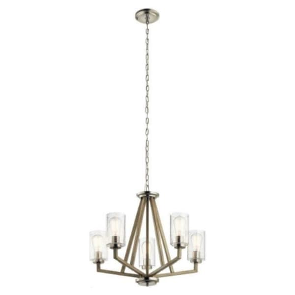 brushed nickel rectangle chandelier