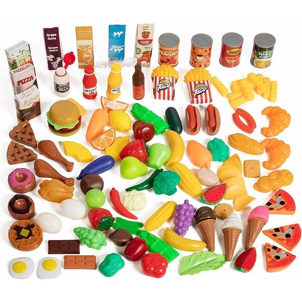 Pizza Playset with Watermelon, Icecream and Utensils - Kids