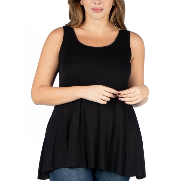 Plus Size Sleeveless Tunic Tank Top
