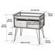 preview thumbnail 16 of 15, Badger Basket Contempo Convertible Changing Table with Two Baskets - Gray - 34" x 20.75" x 32.5"