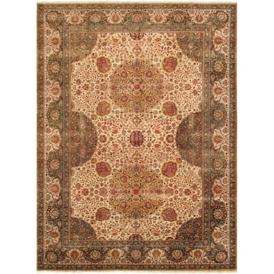 Pasargad Home Agra Collection Hand-Knotted Wool Area Rug