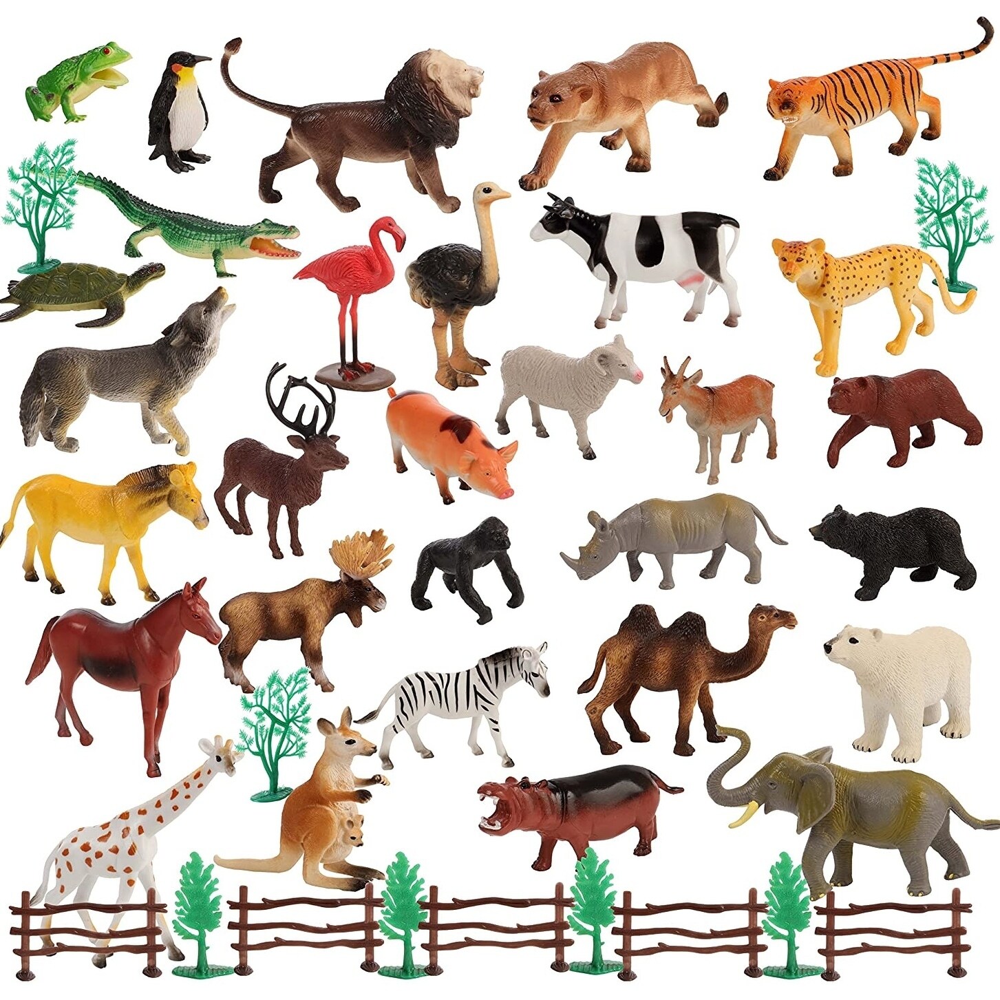 Migration 50 Piece Set of Animal 6 Inch Plastic Figures - Bed Bath