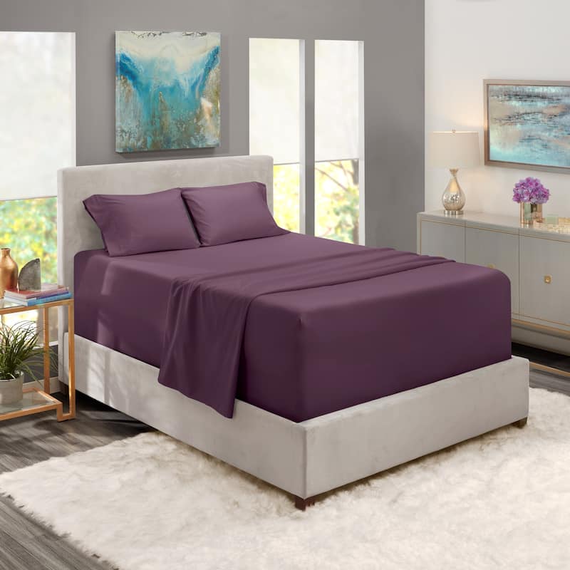 Nestl Extra Deep Pocket Sheet Set - Purple Eggplant - King