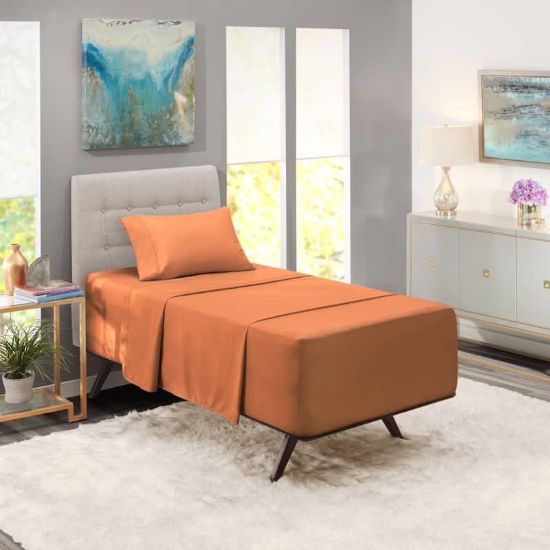 Nestl Extra Deep Pocket Sheet Set - Rust Sienna - Twin XL