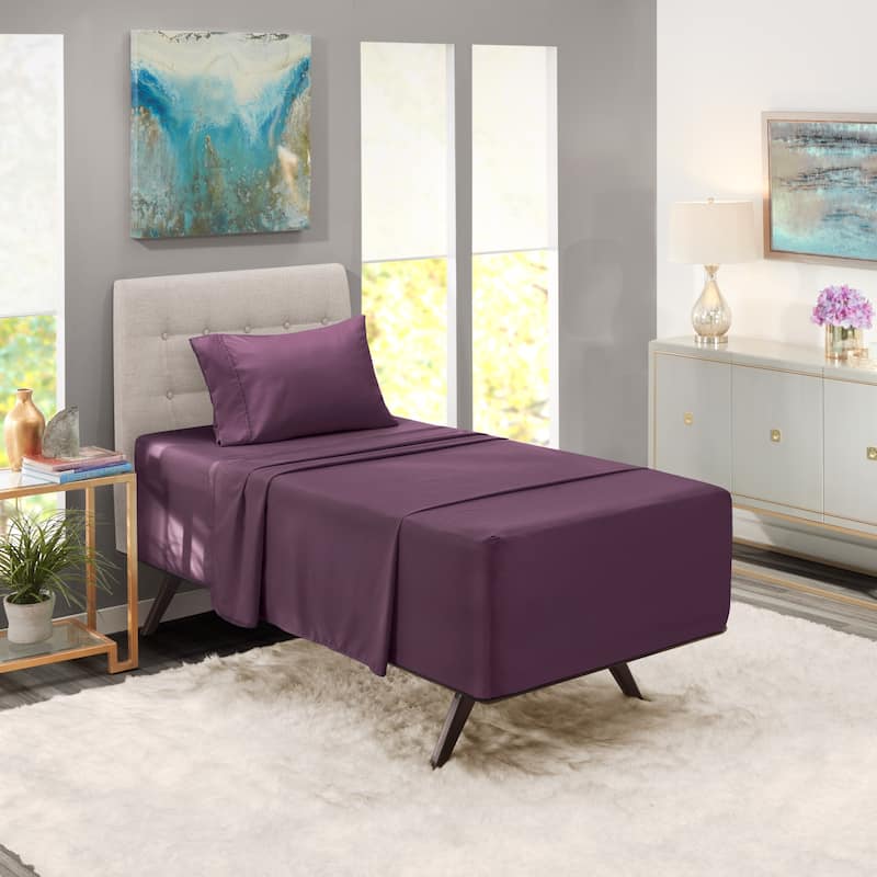 Nestl Extra Deep Pocket Sheet Set - Purple Eggplant - Twin XL