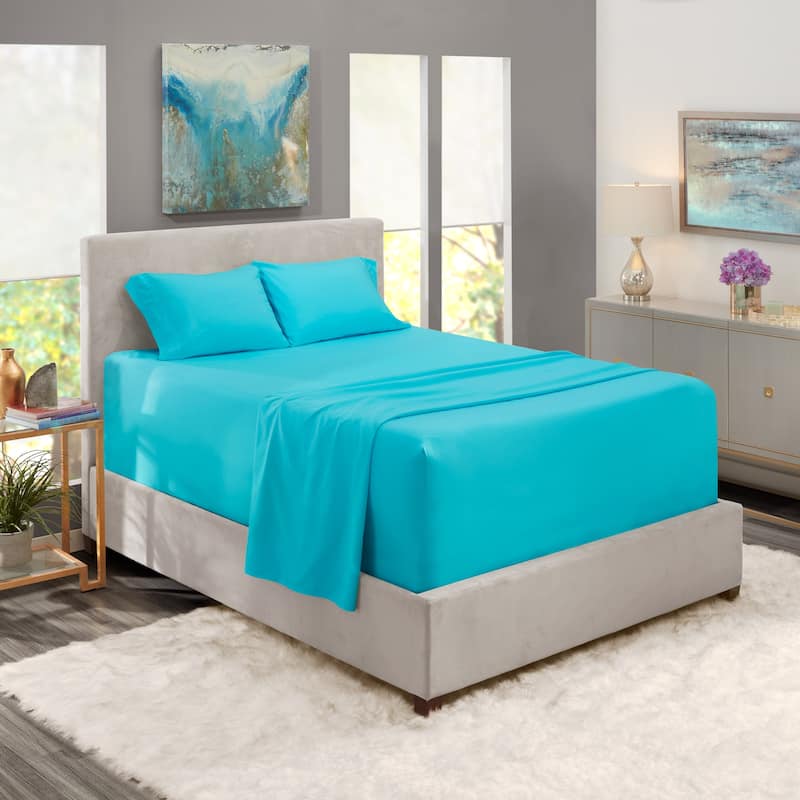 Nestl Extra Deep Pocket Sheet Set - Beach Blue - Queen