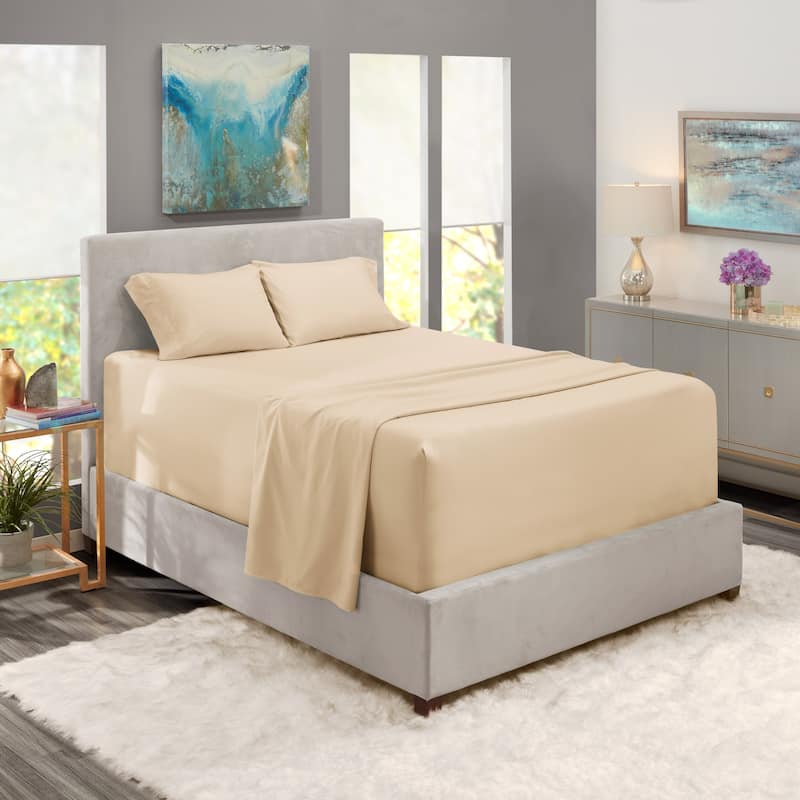 Nestl Extra Deep Pocket Sheet Set - Beige Cream - Queen