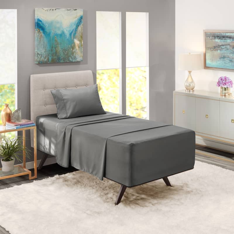 Nestl Extra Deep Pocket Sheet Set - Charcoal Stone Gray - Twin XL