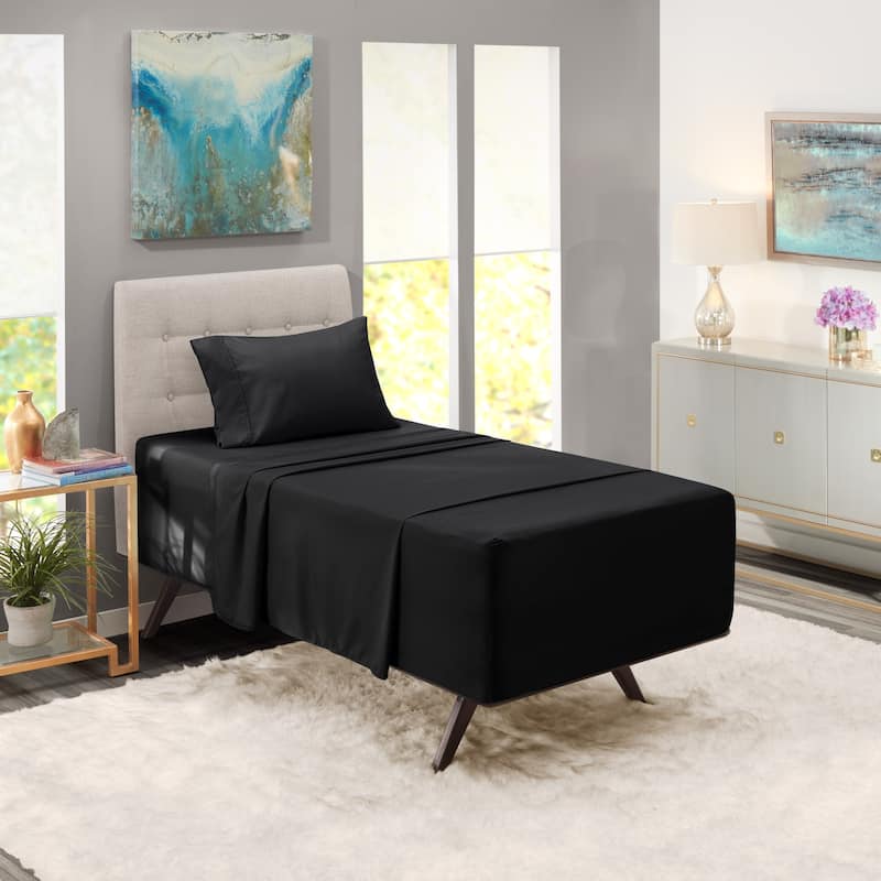 Nestl Extra Deep Pocket Sheet Set - Black - Twin